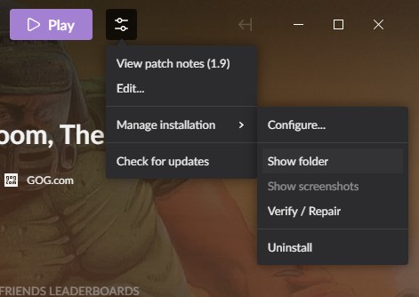GoG Galaxy telepítés helye